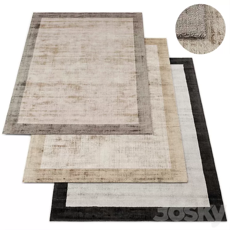 Viscose Rug Nova Border Collection 3D Model