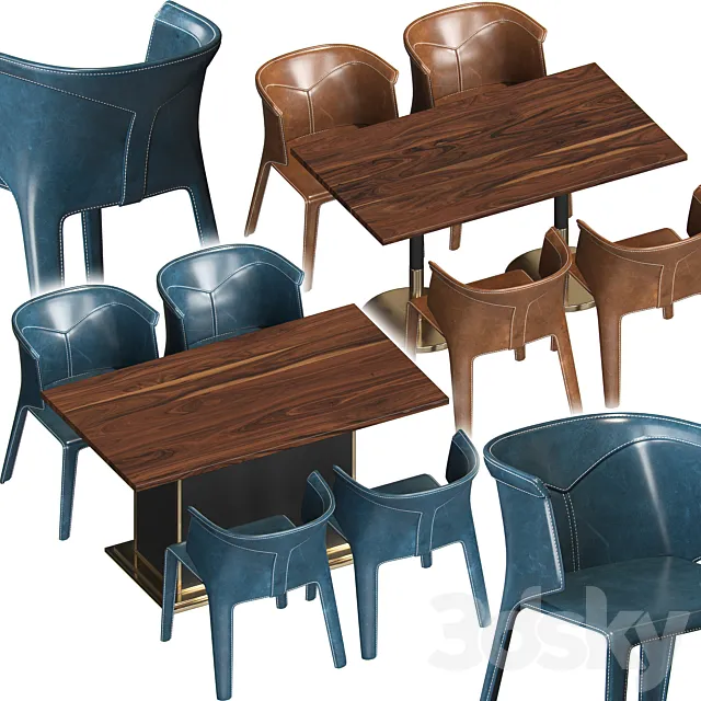 Visionnaire Anastasia Chairs and Tables 3DModel