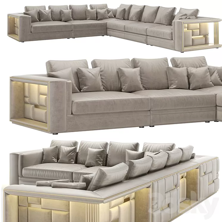 Visionnaire Babylon Rack sofa 3D Model Free