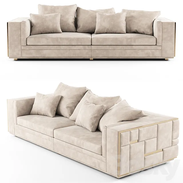 Visionnaire BABYLON Sectional leather sofa_01 3DModel
