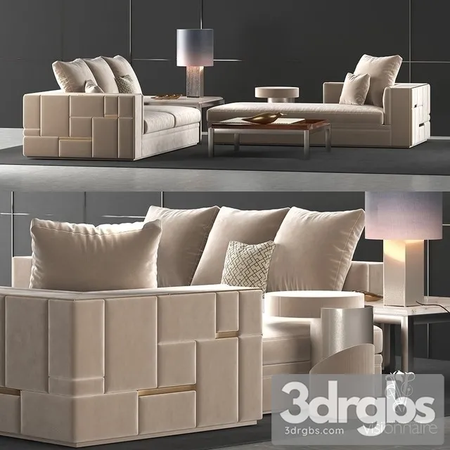 Visionnaire Babylon sofa set  3D Model Free