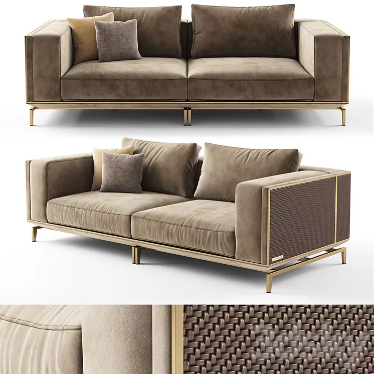 Visionnaire BACKSTAGE 2 seater sofa 3D Model