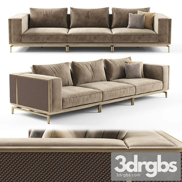Visionnaire backstage 3 seater sofa 2 3D Model Free