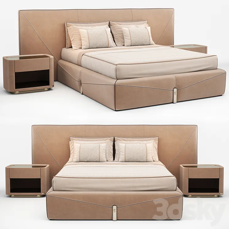 Visionnaire Bastian Bed 3D Model Free