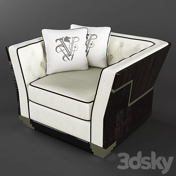 Visionnaire Berry Capitonne Armchair 3D Model