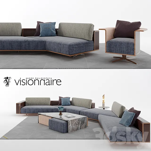 Visionnaire | Convention Modular Sofa 3D Model