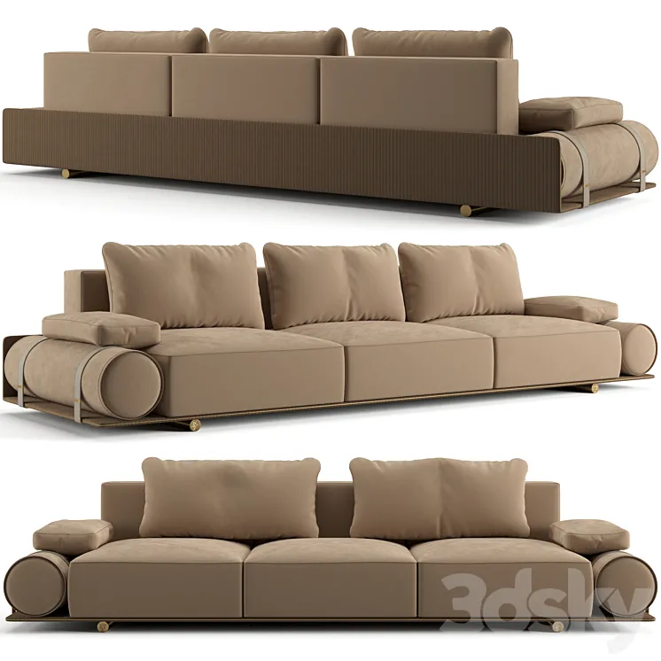 Visionnaire Donovan roll sofa 302 cm 3D Model Free