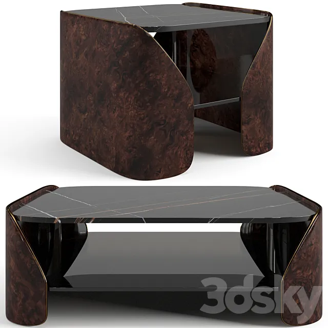 Visionnaire Fitzgerald coffee tables set 3D Model