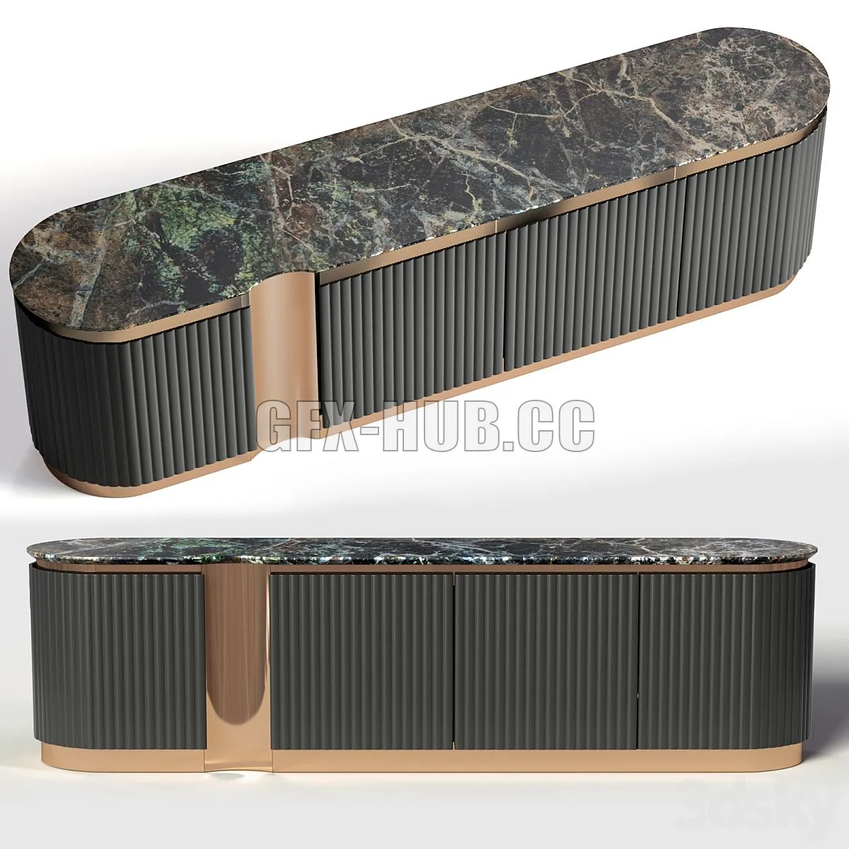 Visionnaire Leonardo Low Unit 3D Model