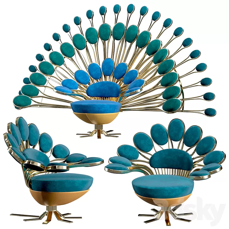 Visionnaire Pavone Throne 3D Model