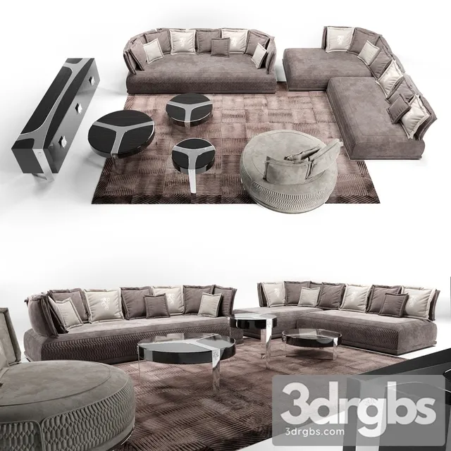 Visionnaire Shino Sofa 01 3D Model Free