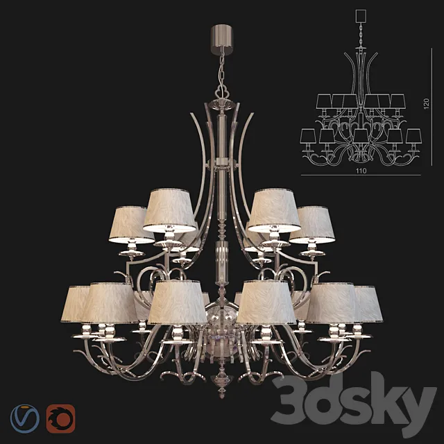 Visionnaire_chandelier_thalita 3D Model