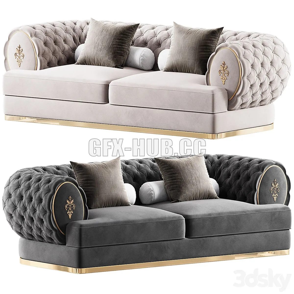 Visionnaire_oberon_sofa 3D Model