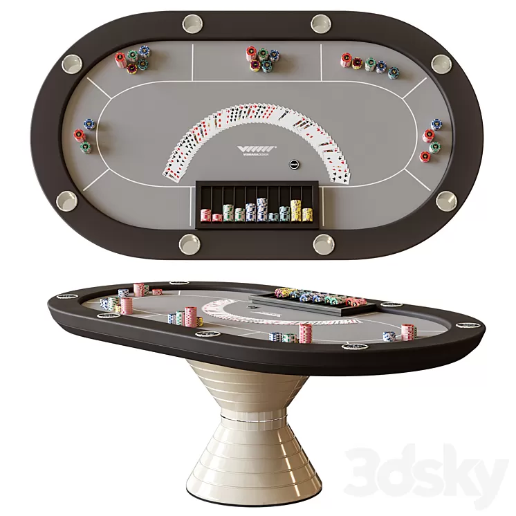 Vismara design poker table 3D Model