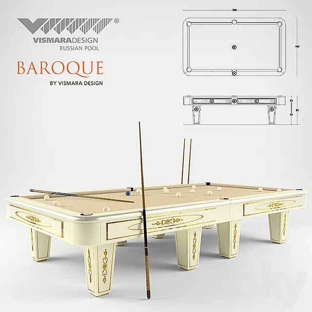 Vismara Russian Pool Baroque 3D Model