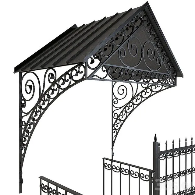 Visor and fencing made of forging 3D Model