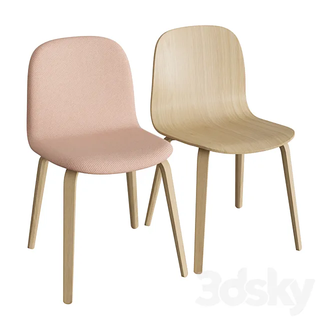 Visu Chair Wood Base 3D Model