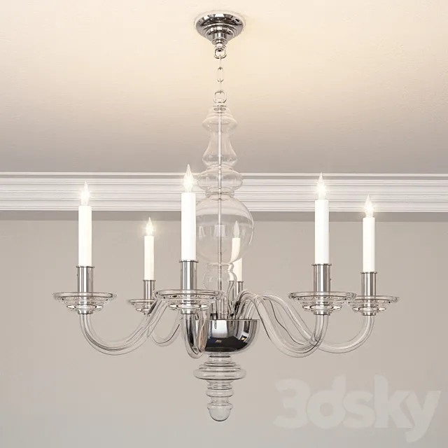 Visual Comfort 25CVK Grande George Round Chandelier 3D Model