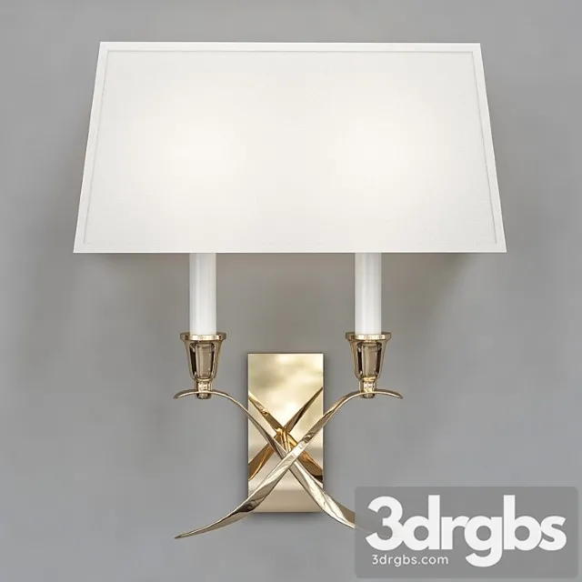 Visual comfort cross bouillotte small polished-nickel sconce 3D Model Free