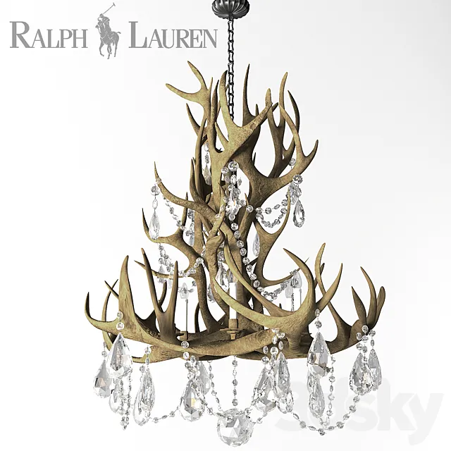 Visual Comfort Ralph Lauren Straton Single Tier Chandelier 3D Model