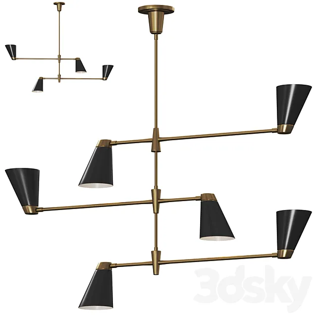 Visual Comfort – Signoret Medium Large Pendant 3D Model