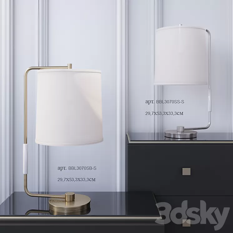 Visual Comfort table lamps: BBL3070SB-S BBL3070SS-S 3D Model