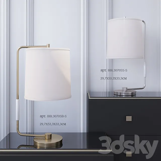 Visual Comfort table lamps: BBL3070SB-S. BBL3070SS-S 3DModel