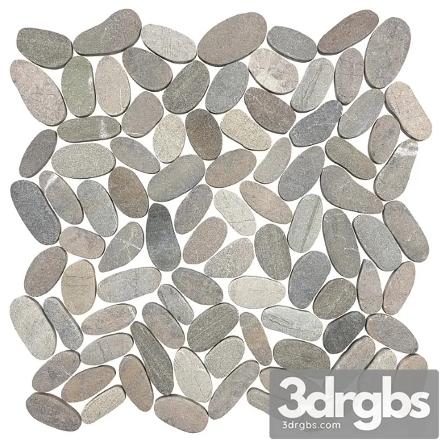 Vitality mica - zen rocks flat pebbles mosaic 3D Model Free