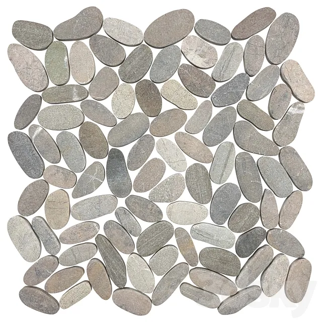 VITALITY MICA - zen rocks flat pebbles mosaic 3D Model