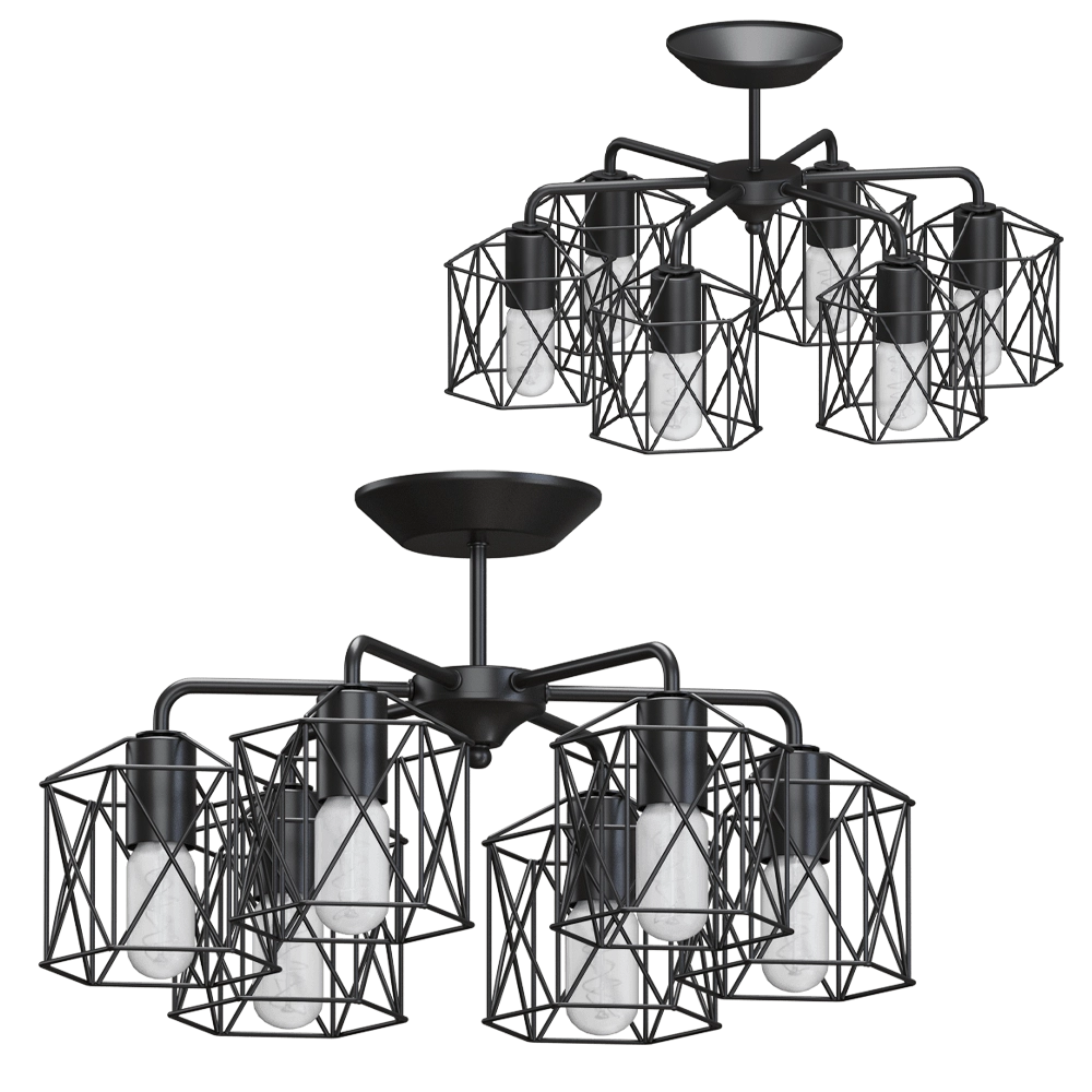 Vitaluce - Chandelier V4382-1-6PL 3D Model