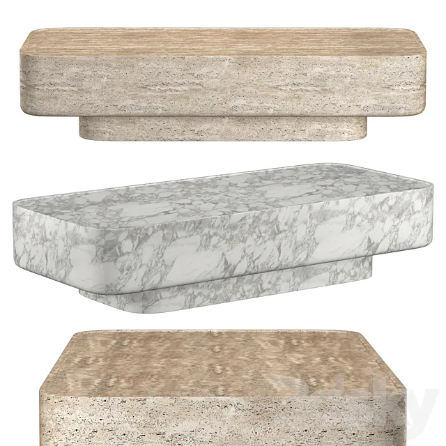 VITOLO CARVED COFFEE TABLE 3D Model