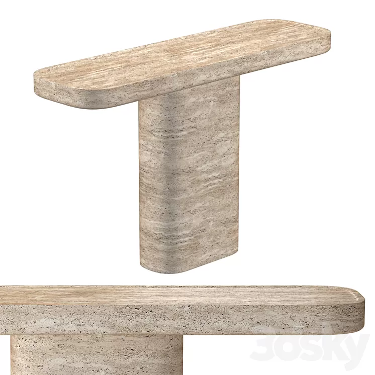 VITOLO CARVED CONSOLE TABLE 3D Model