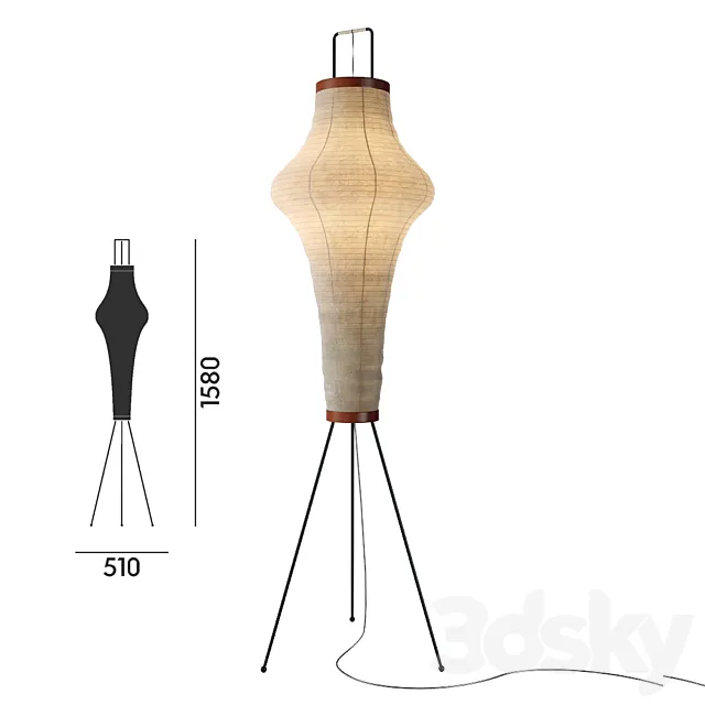 VITRA AKARI 14 A 3D Model