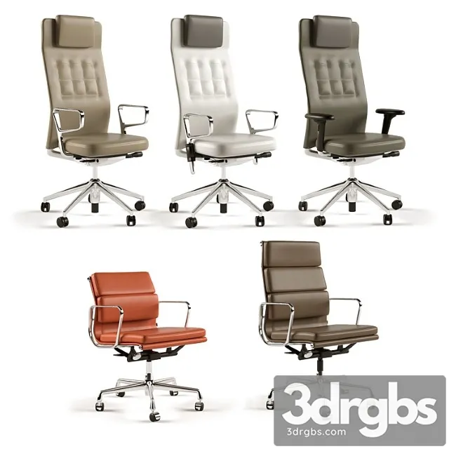 Vitra armchairs 2 3D Model Free