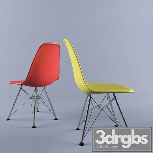 Vitra Eames Dsr Weiss Chair 3D Model Download