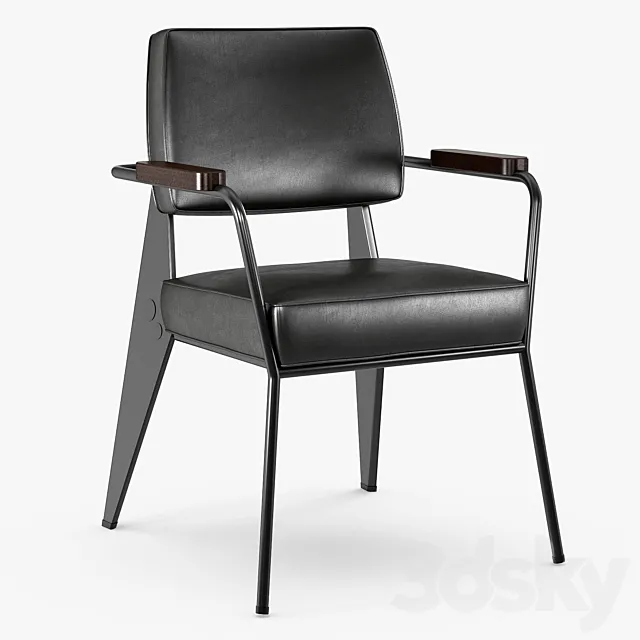 Vitra - Fauteuil direction by Jean Prouve 3D Model