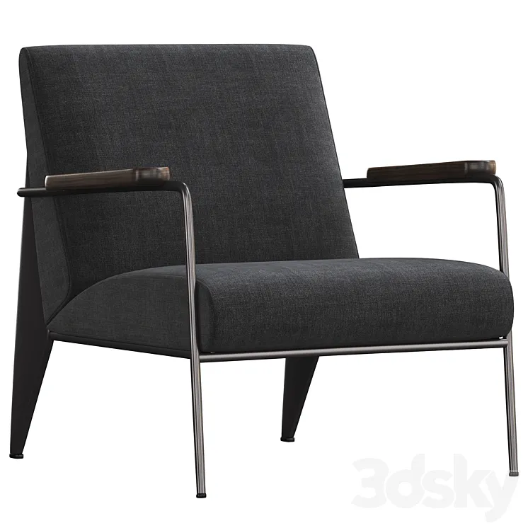 Vitra Fauteuil Salon Armchair 3D Model Free
