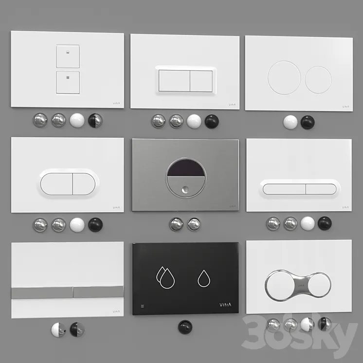 Vitra Flush Plates 3D Model Free