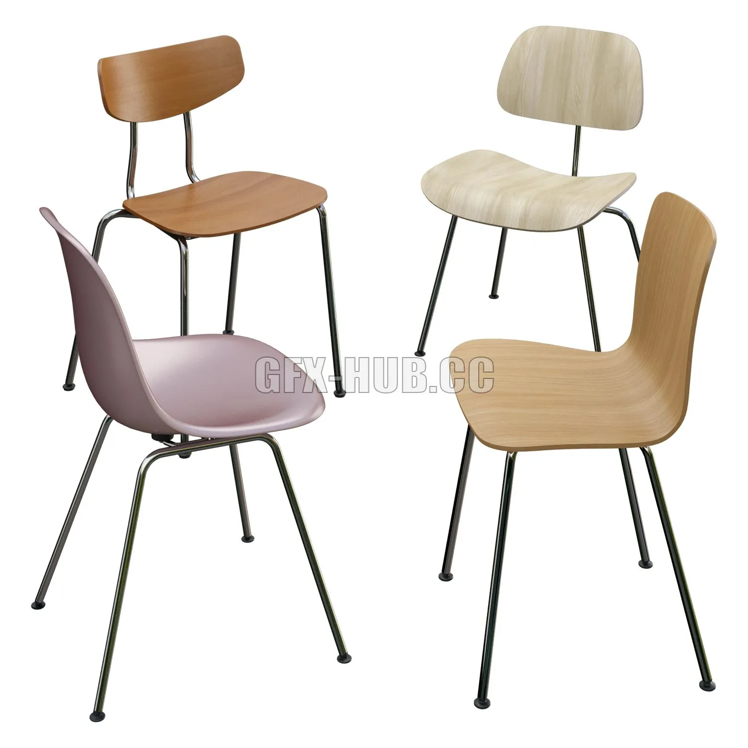 Vitra Outdoor Chairs 3D Model