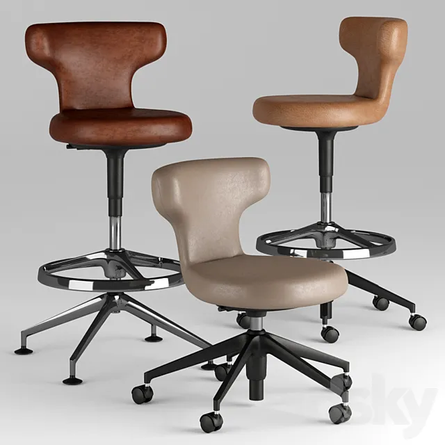 Vitra Pivot Stool 3D Model