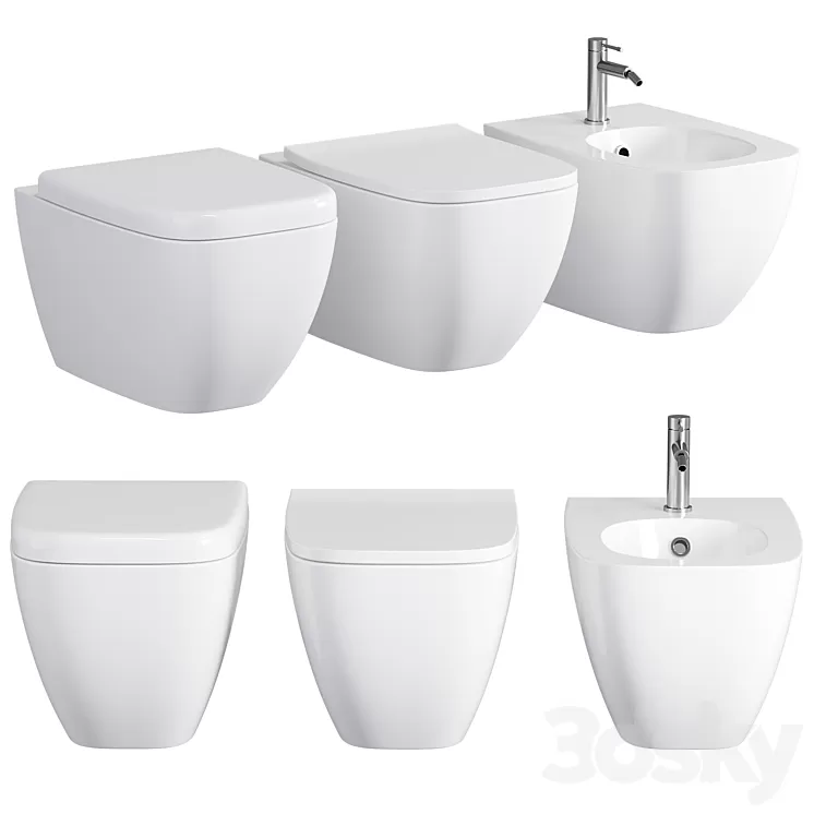 Vitra Shift miska wc wisząca rim-ex bezrantowa 54×36 cm biała 7742B003-0075 3D Model Free