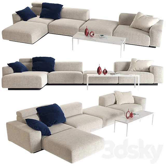 Vitra Soft Modular Sofa (vray GGX) Free Download