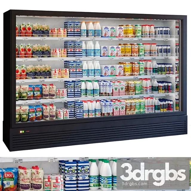 Vitrina 042 Moloko 3D Model Free