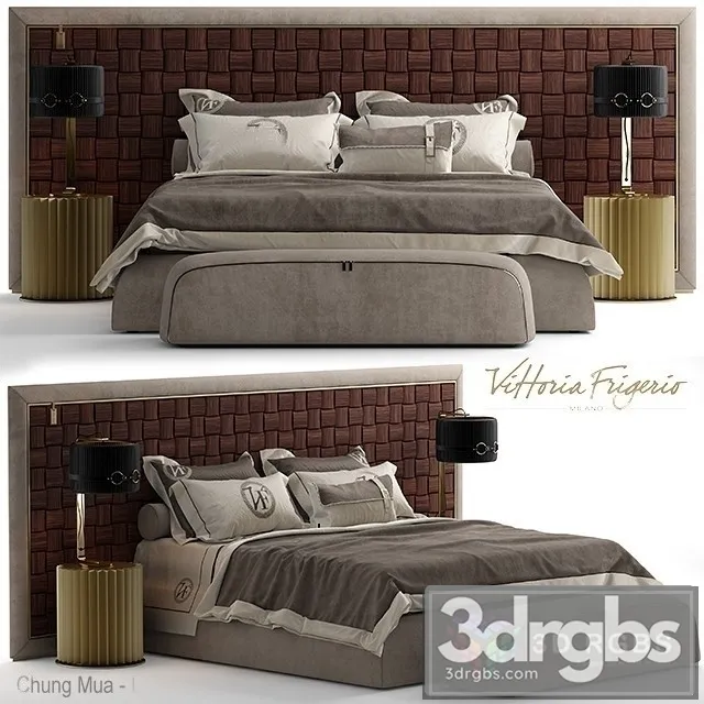 Vittoria Frigerio Durini Bed 3D Model Free