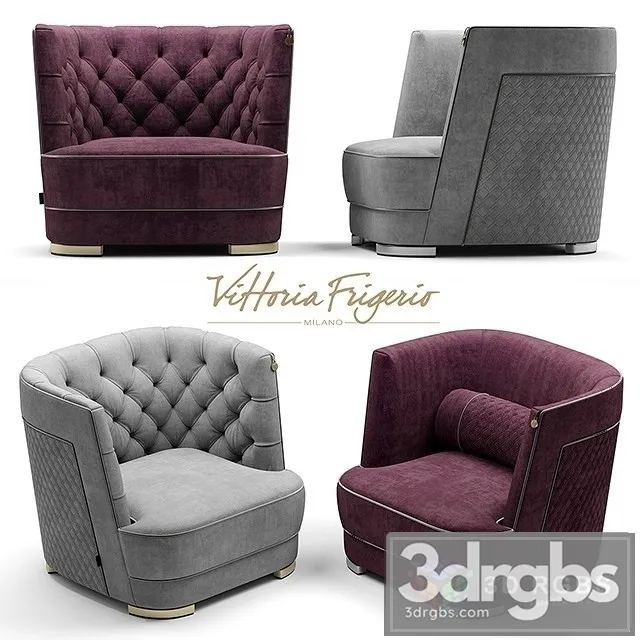 Vittoria Frigerio Greppi Armchair 3D Model Free