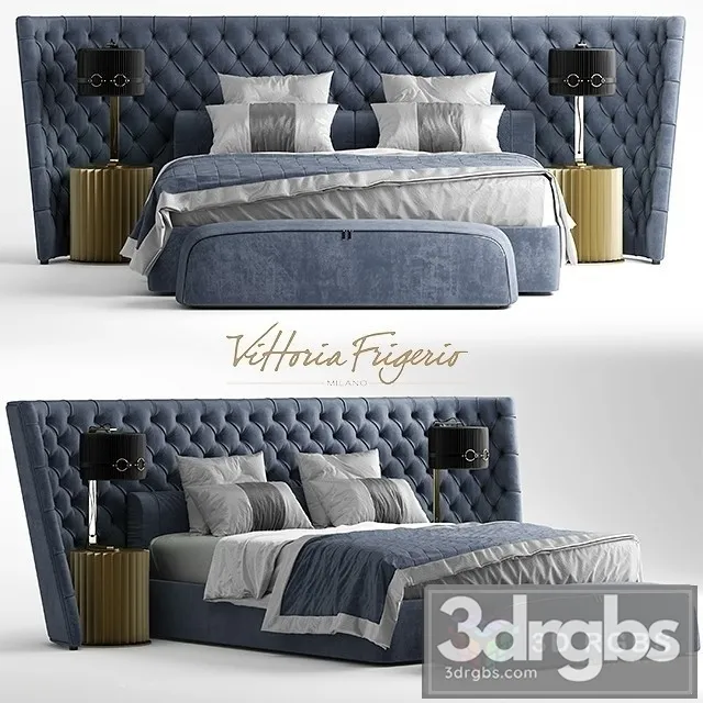 Vittoria Frigerio Medici Large Bed 3D Model Free
