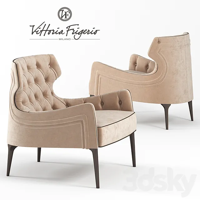 Vittoria Frigerio Piola Capittone armchair 3D Model