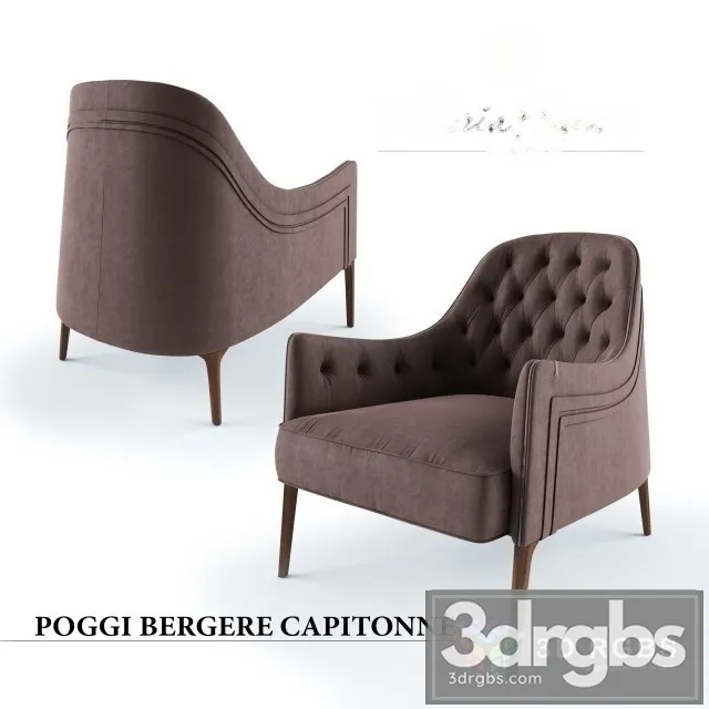 Vittoria frigerio poggi bergere capitonne 3D Model Free
