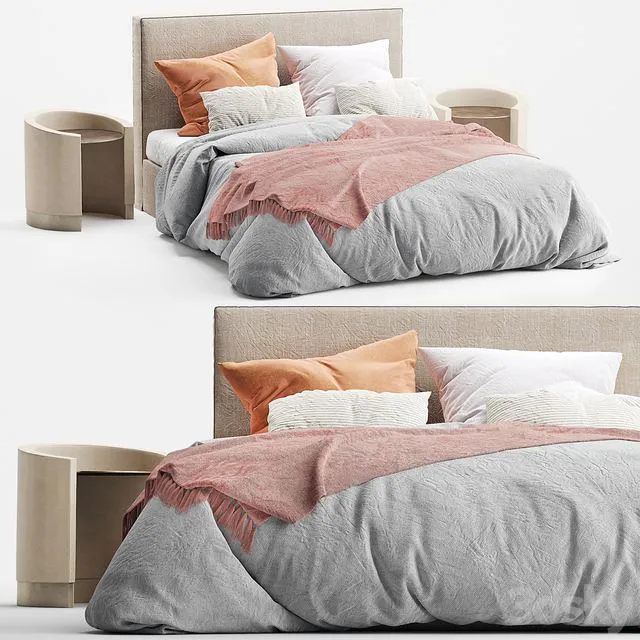 Vittoria Slip Cover Bedheads 3D Model