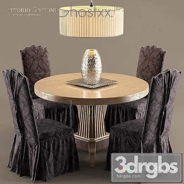 Vittorio Grifoni Table and Chair 3D Model Free